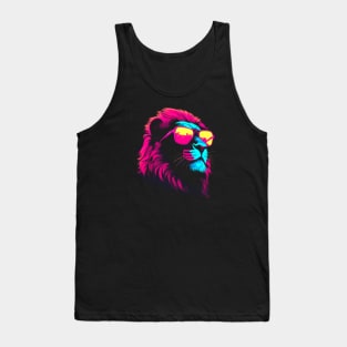 Synthwave Lion #3 Tank Top